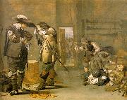 Jacob Duck Soldiers Arming Themselves France oil painting artist